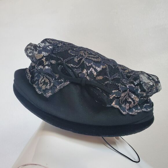 Vintage Austelle Black Wool Hat - Picture 1 of 9